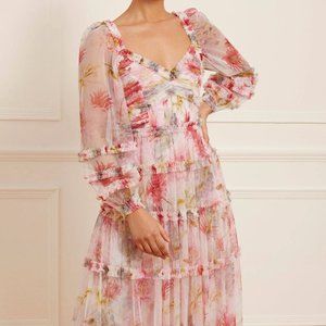 Needle & Thread Iris Bloom Gown, Moonshine, Size 10